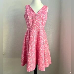 MAEVE Anthropologie Pink Floral Sleeveless Classic Casual Midi Dress 6